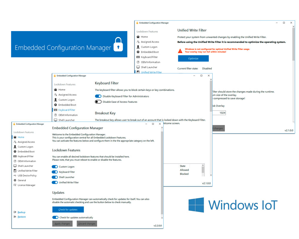 Embedded Configuration Manager Software Windows 10 IoT