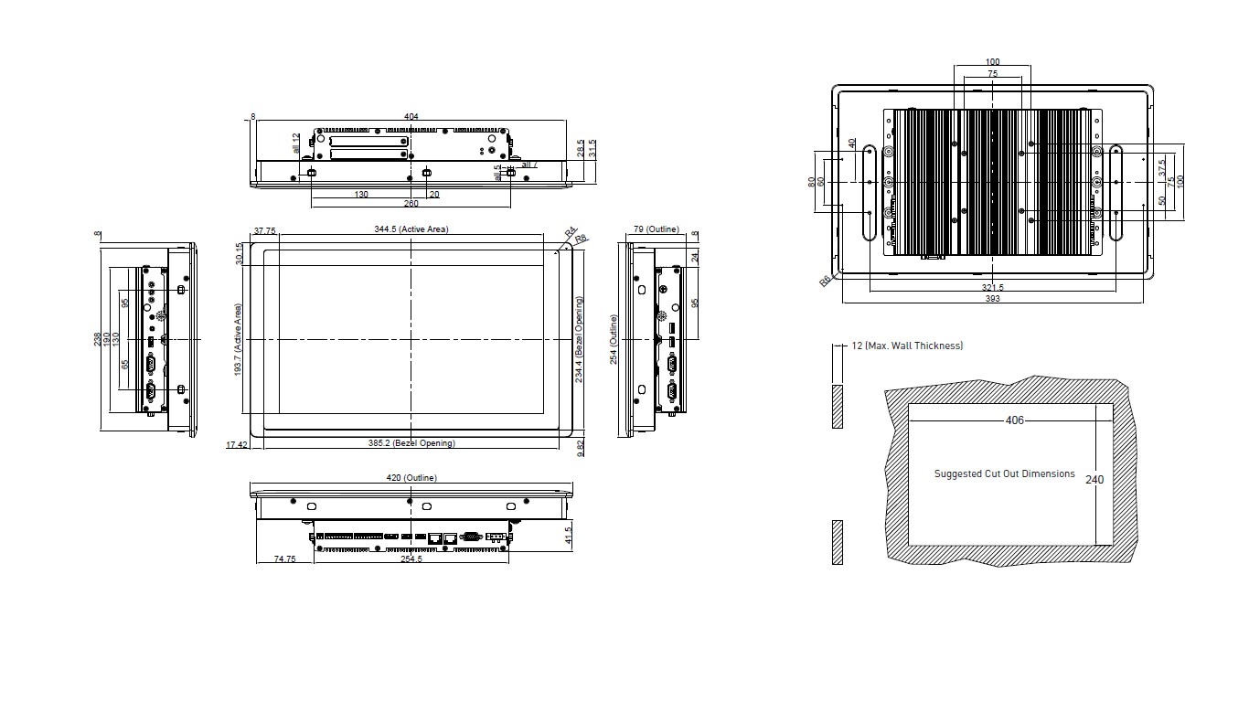 Dim SPT 2100 W15 Panel PC