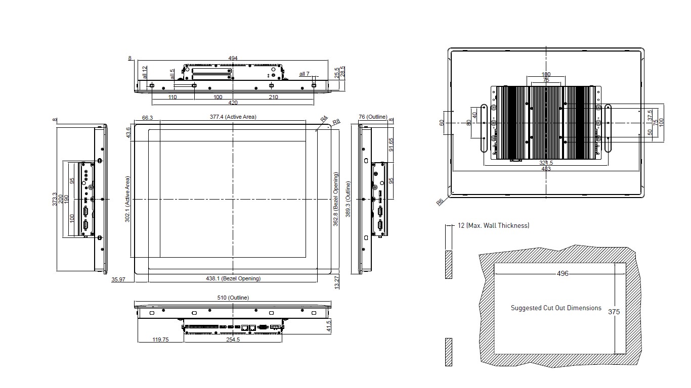 Dim SPT 2100 19 Panel PC