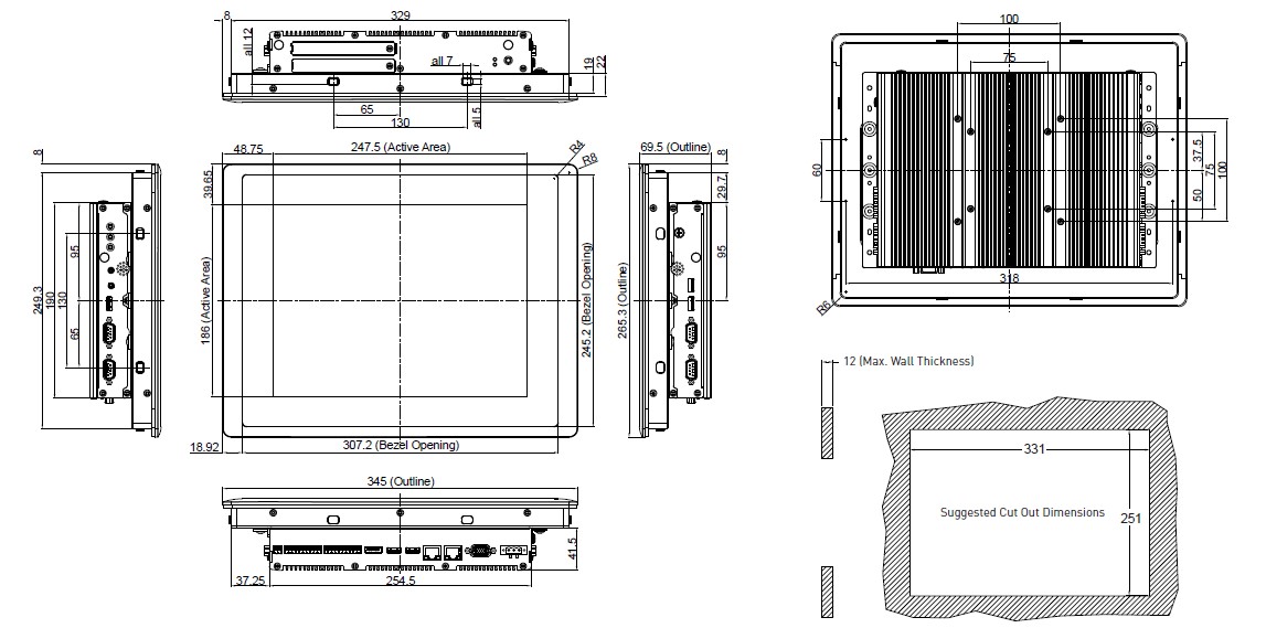 Dim SPT 2100 12 Panel PC