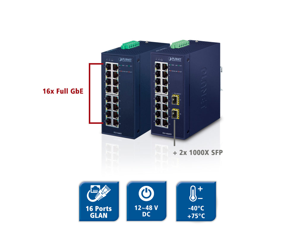 IGS 1600T 16 Ports GLAN Ethernet Switch