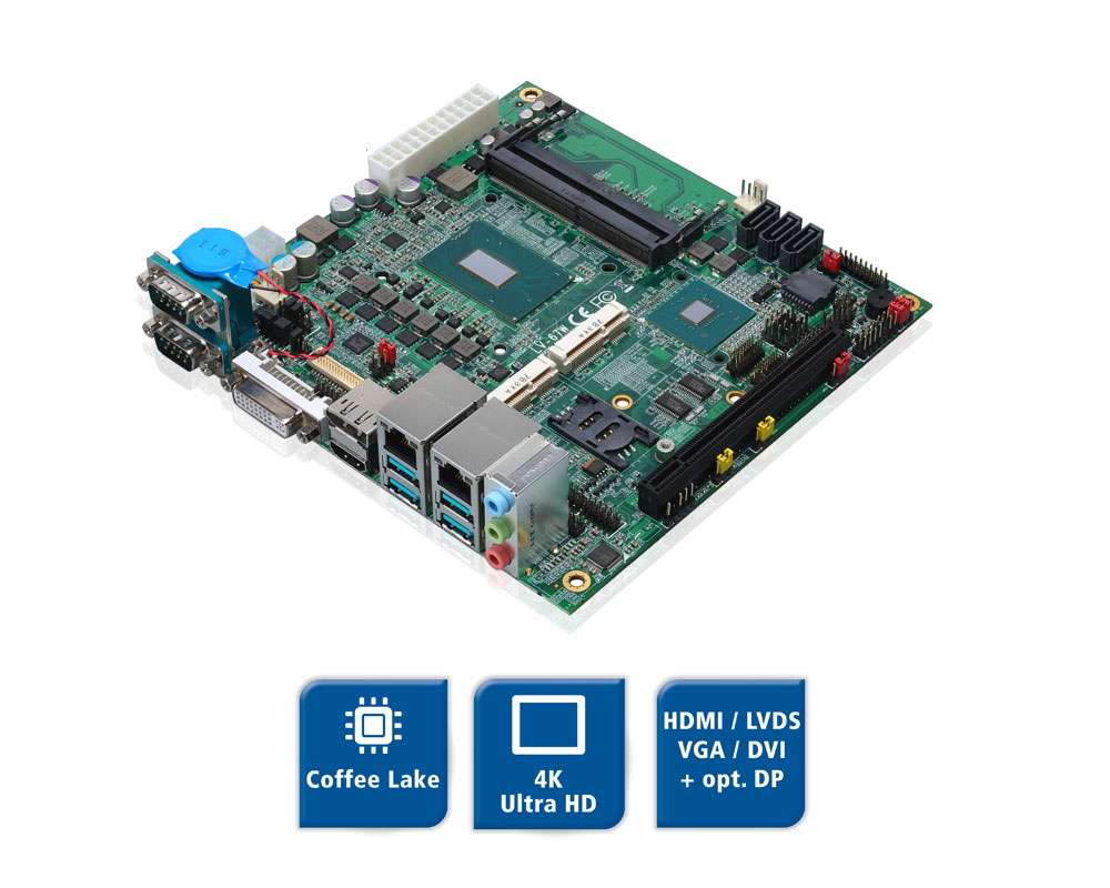 LV 67W Mini ITX Board Mit Coffee Lake CPU