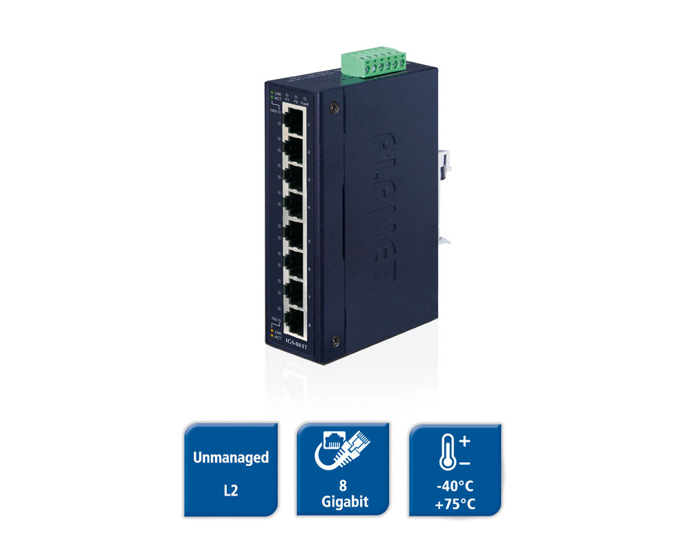 IGS 801T 8 Port Gigabit Ethernet Switch