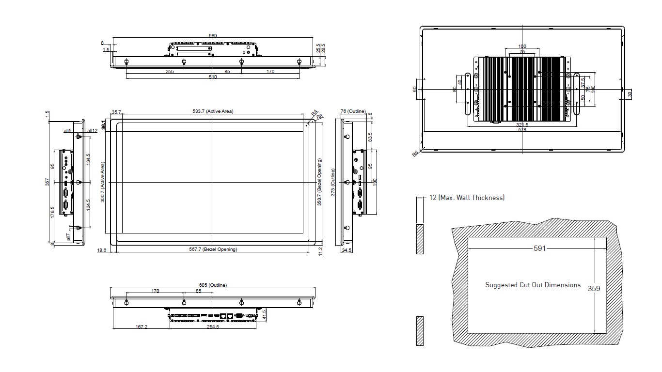 Dim SPT 2100 W24 Panel PC